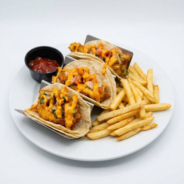 Fish And Chips Tacos.
