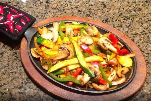 Lunch Vegetarian Fajitas.